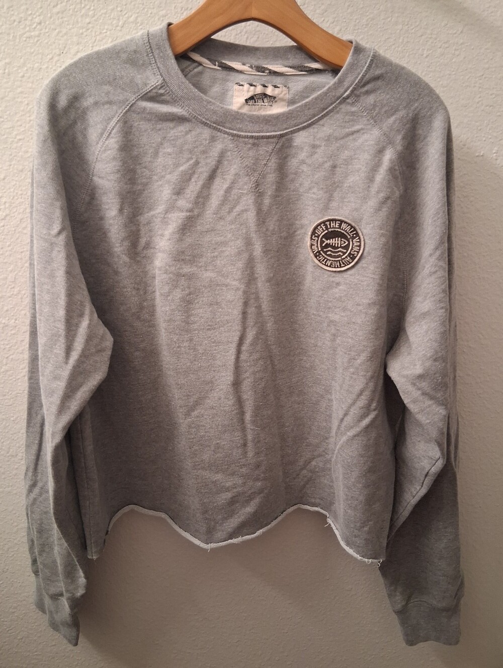 Vans Cut Off Sweatshirt XL Gray